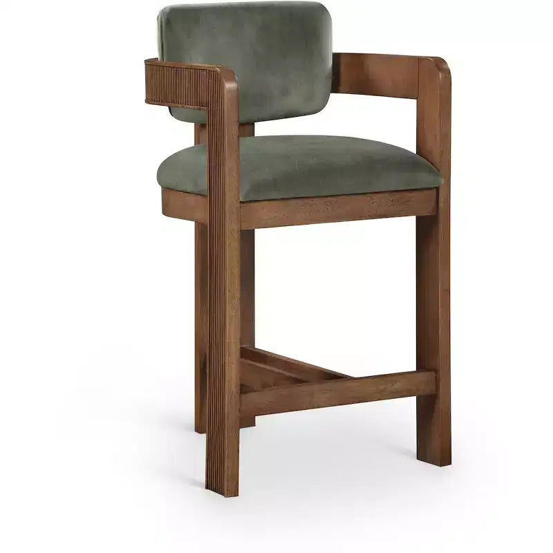 Tabouret de bar en velours