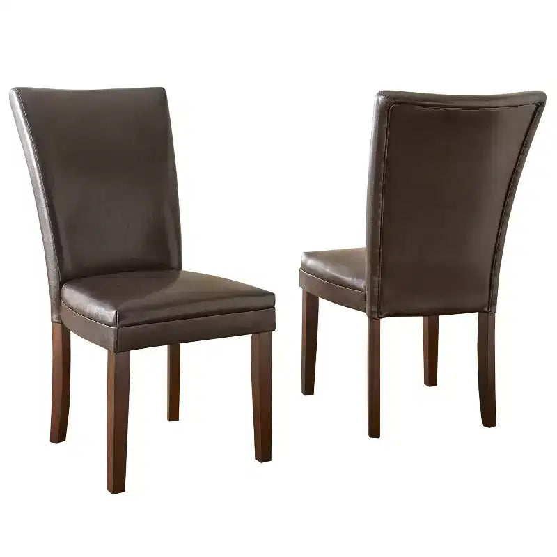 Set of 2 Talbot Parsons Chair Brown - Steve Silver: Upholstered, No Assembly, Wood Legs, Foam Fill