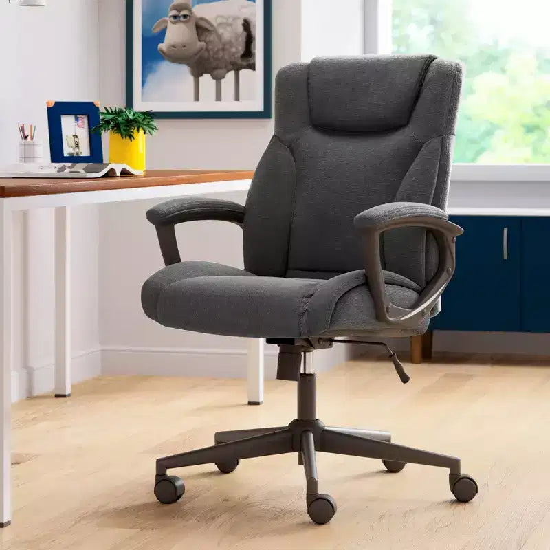Chaise de bureau de direction noire minuit, microfibre, capacité de 180 kg