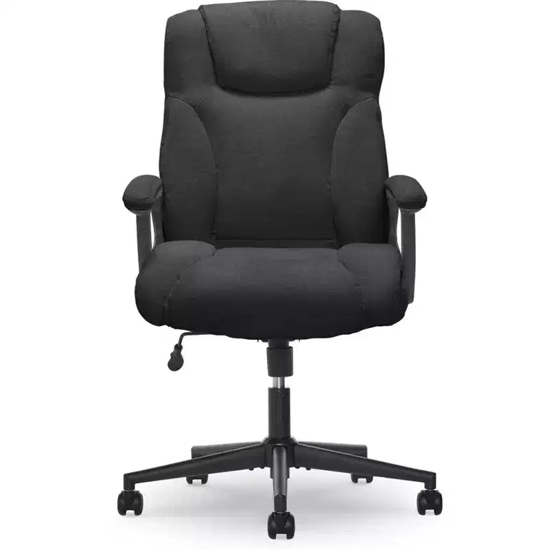 Chaise de bureau de direction noire minuit, microfibre, capacité de 180 kg