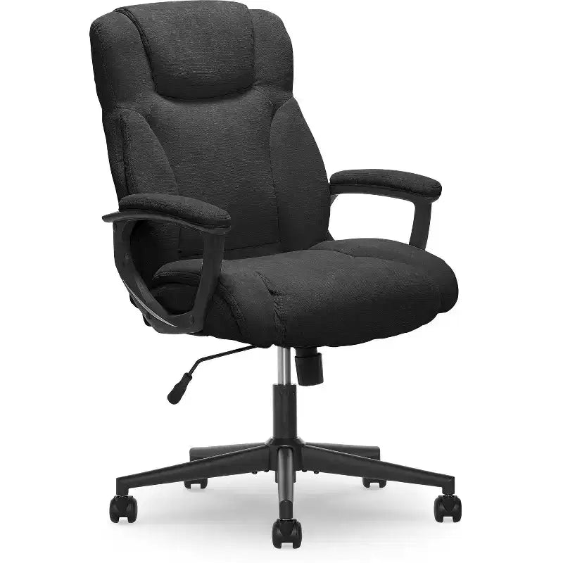 Chaise de bureau de direction noire minuit, microfibre, capacité de 180 kg