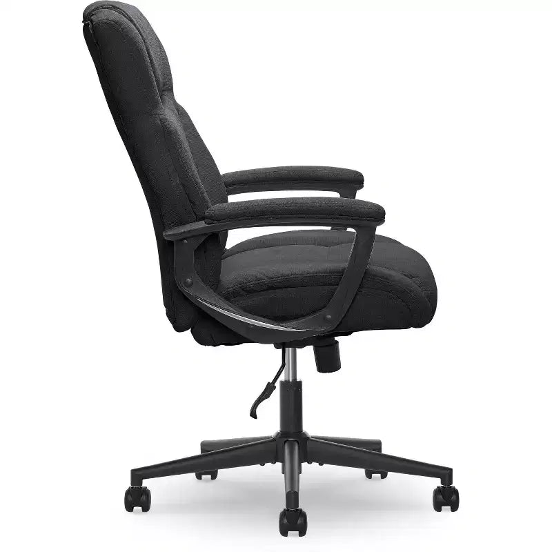 Chaise de bureau de direction noire minuit, microfibre, capacité de 180 kg