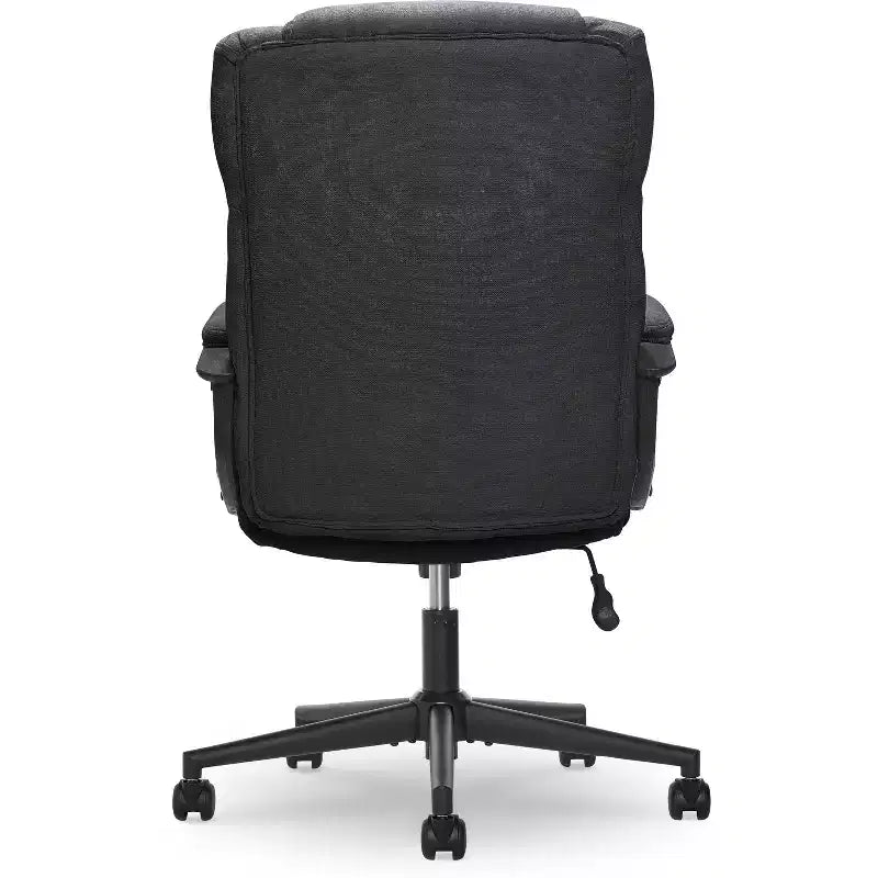 Chaise de bureau de direction noire minuit, microfibre, capacité de 180 kg