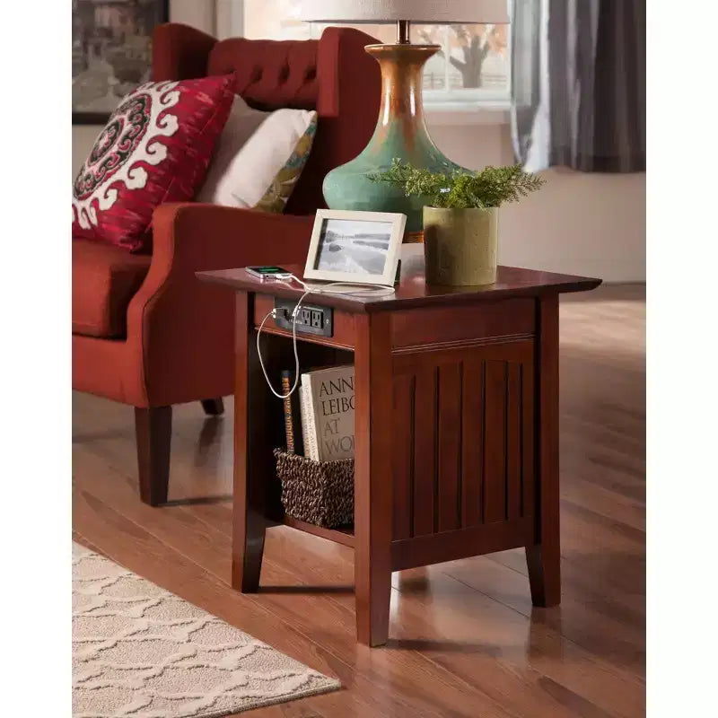 Table d'appoint avec chargeur
