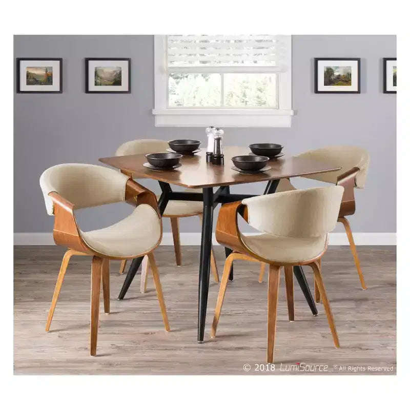 Chaise d'appoint de salle à manger moderne du milieu du siècle