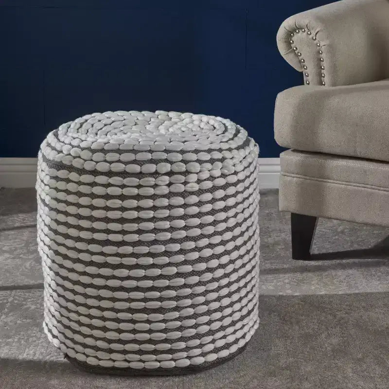 Pouf ottoman rond