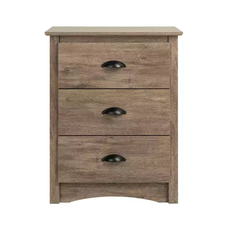 Salt Spring 3 Drawer Tall Nightstand Drifted - Prepac