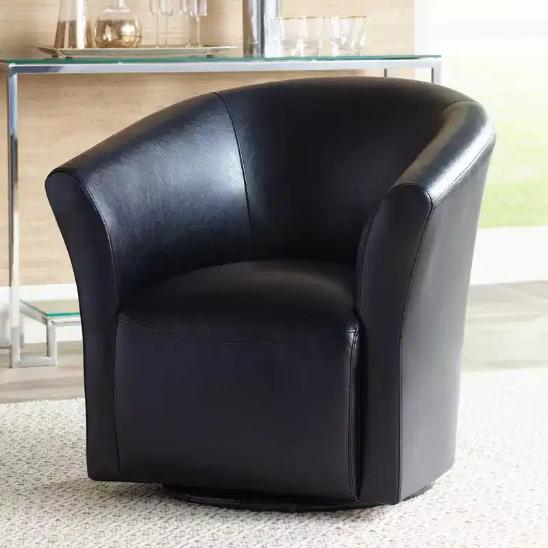 Fauteuil pivotant 31 po de largeur, noir