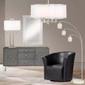 Fauteuil pivotant 31 po de largeur, noir