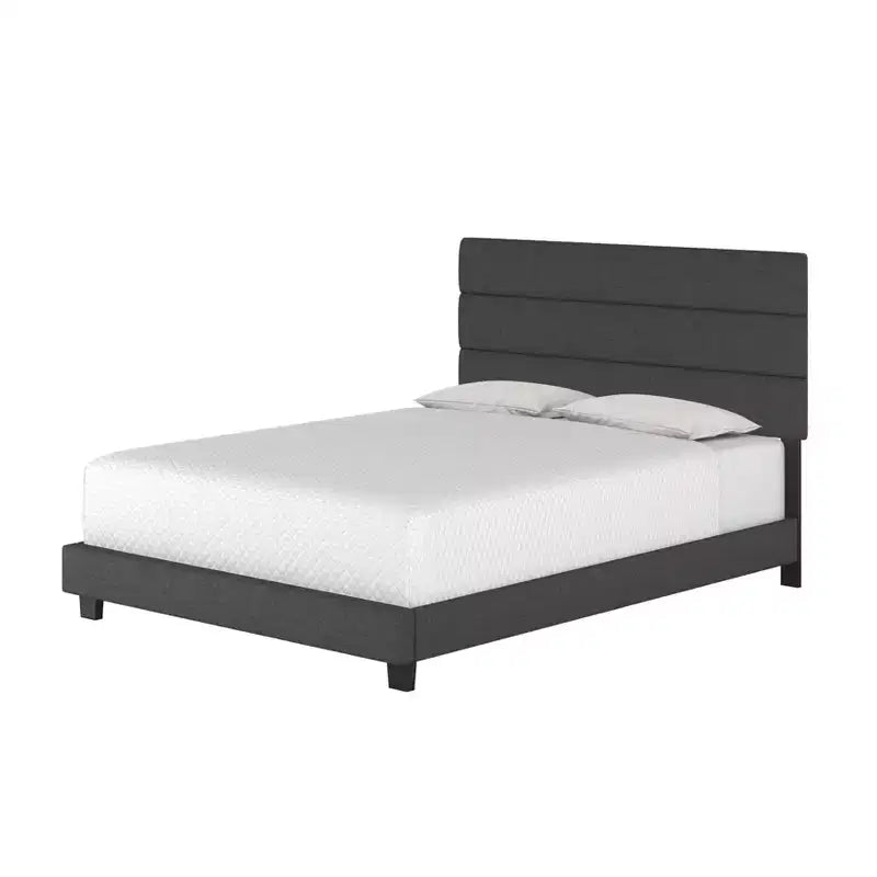 Marino Linen Channel Upholstered Platform Bed - Eco Dream