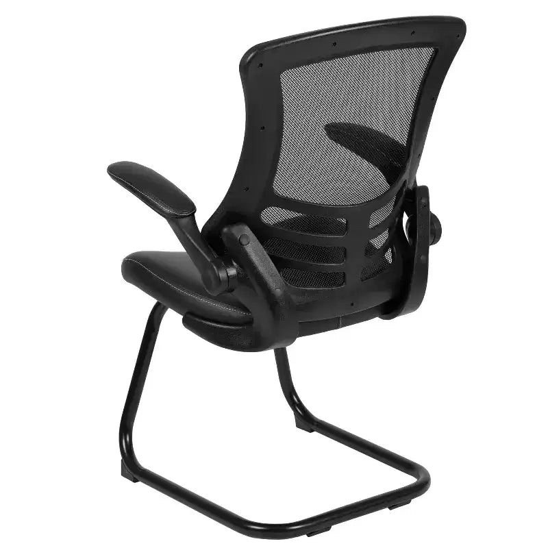 Chaise de bureau ergonomique à dossier en maille | Accoudoirs relevables, support lombaire, piètement luge