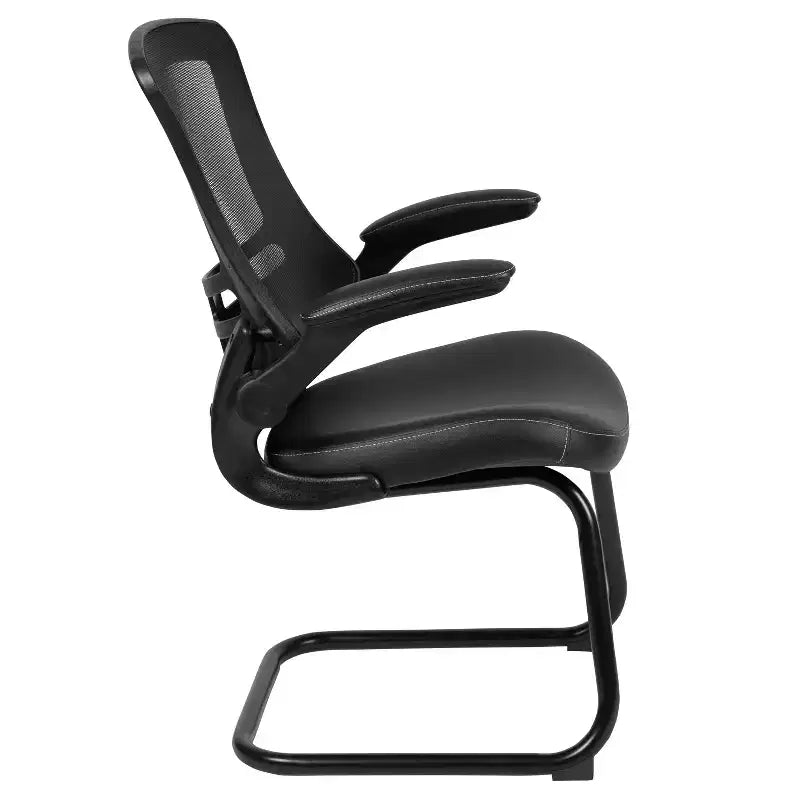 Chaise de bureau ergonomique à dossier en maille | Accoudoirs relevables, support lombaire, piètement luge