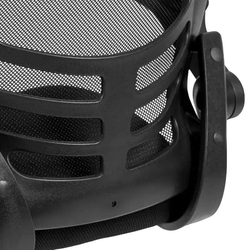 Chaise de bureau ergonomique à dossier en maille | Accoudoirs relevables, support lombaire, piètement luge