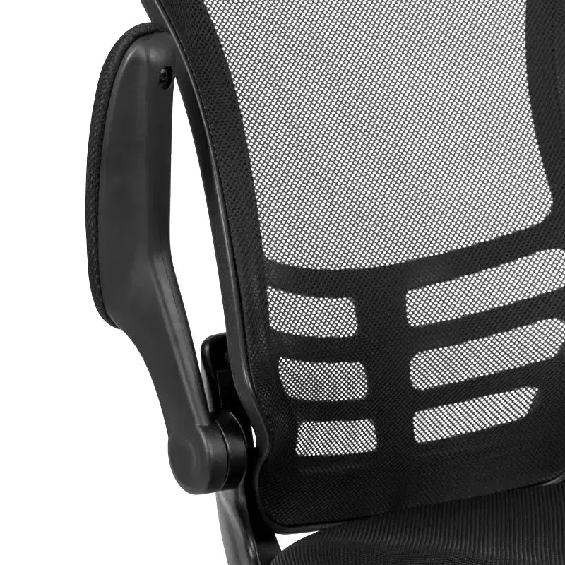 Chaise de bureau ergonomique à dossier en maille | Accoudoirs relevables, support lombaire, piètement luge