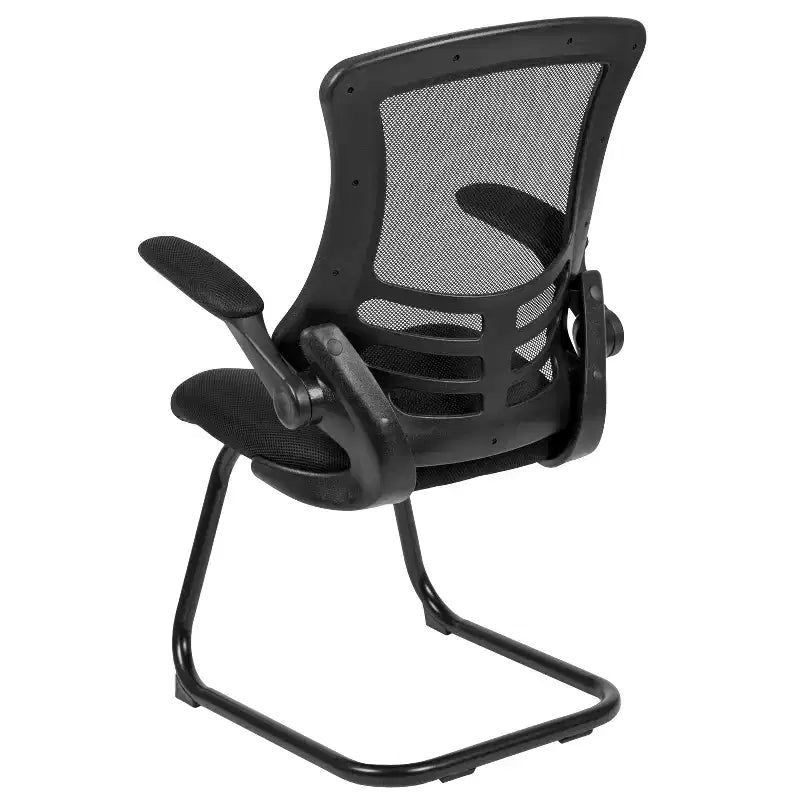 Chaise de bureau ergonomique à dossier en maille | Accoudoirs relevables, support lombaire, piètement luge