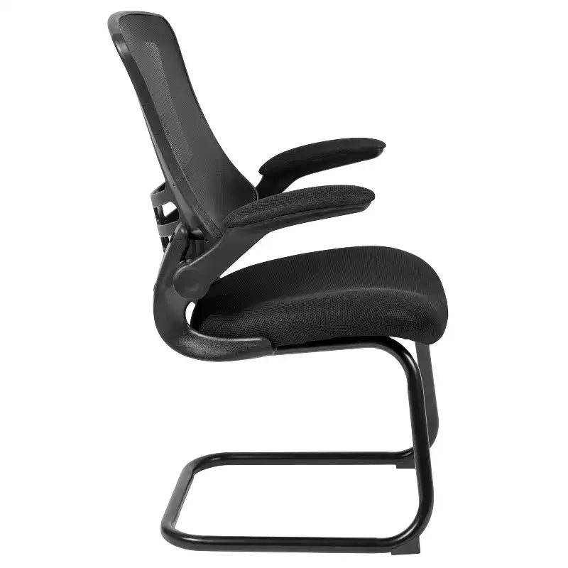 Chaise de bureau ergonomique à dossier en maille | Accoudoirs relevables, support lombaire, piètement luge