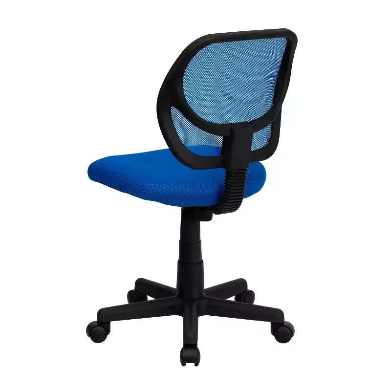 Chaise de bureau à dossier carré incurvé en maille pivotante à hauteur mi-dossier