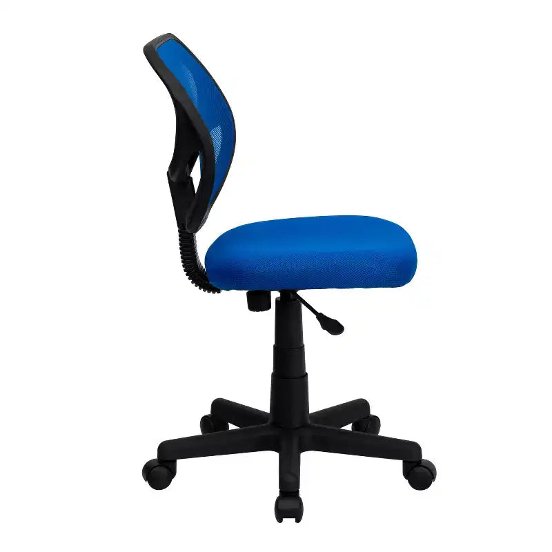 Chaise de bureau à dossier carré incurvé en maille pivotante à hauteur mi-dossier