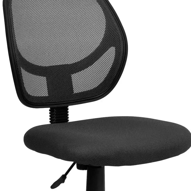 Chaise de bureau à dossier carré incurvé en maille pivotante à hauteur mi-dossier