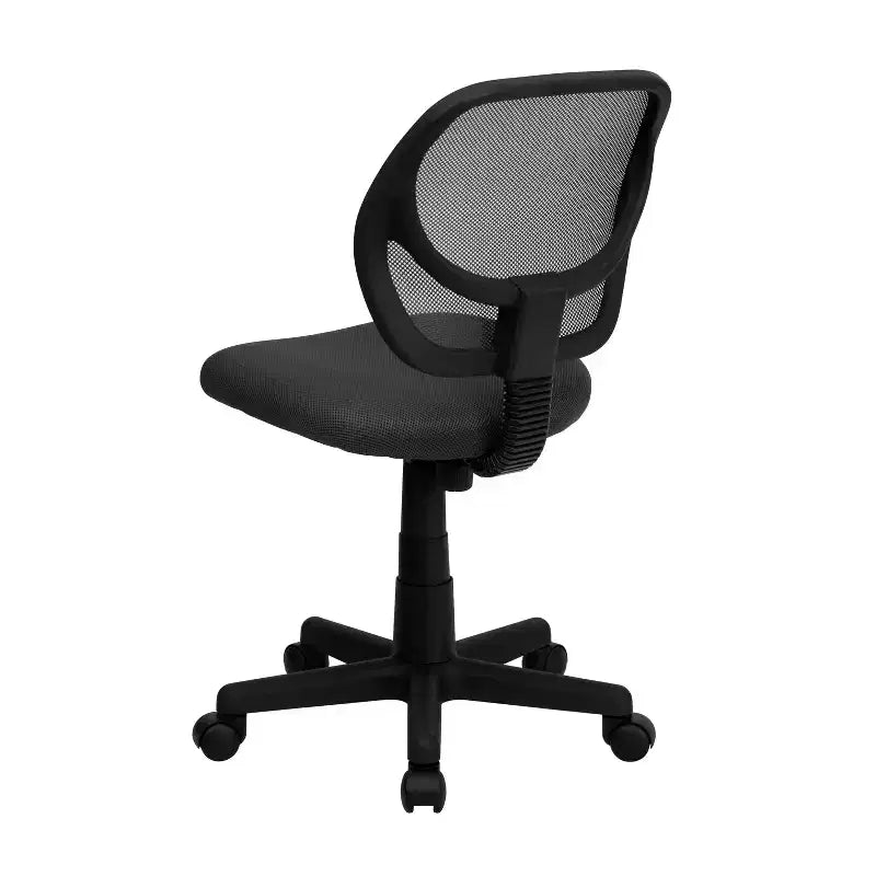 Chaise de bureau à dossier carré incurvé en maille pivotante à hauteur mi-dossier