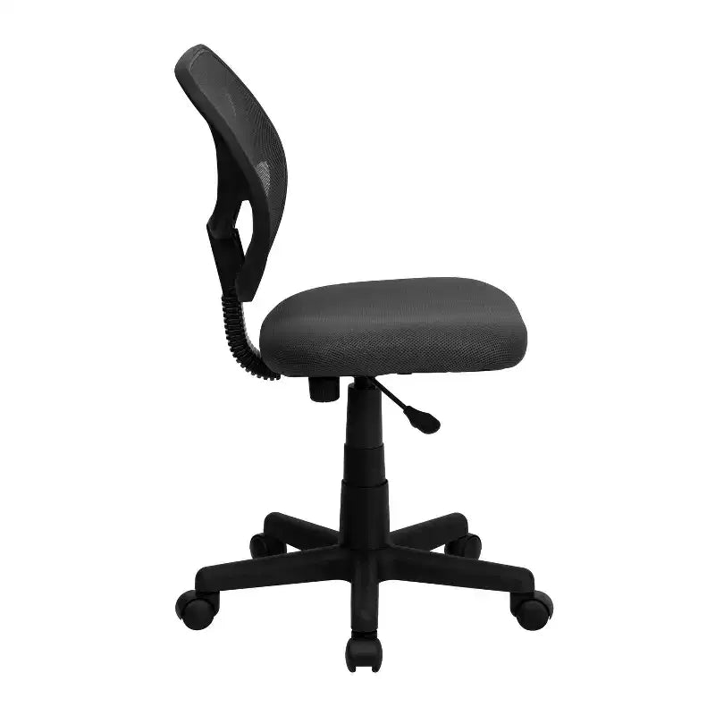Chaise de bureau à dossier carré incurvé en maille pivotante à hauteur mi-dossier