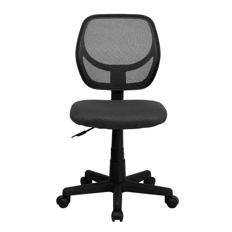 Chaise de bureau à dossier carré incurvé en maille pivotante à hauteur mi-dossier