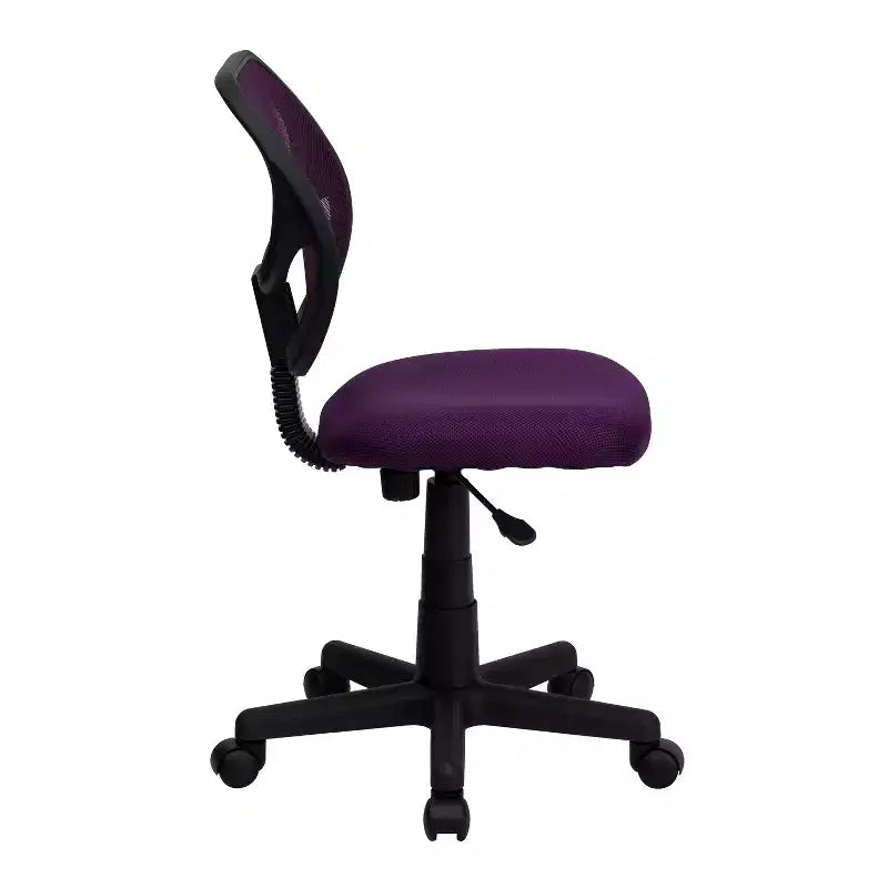Chaise de bureau à dossier carré incurvé en maille pivotante à hauteur mi-dossier