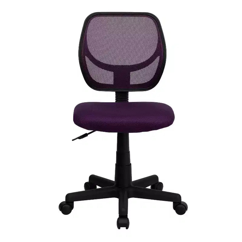 Chaise de bureau à dossier carré incurvé en maille pivotante à hauteur mi-dossier