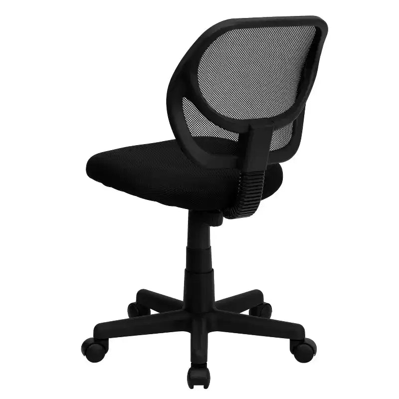 Chaise de bureau à dossier carré incurvé en maille pivotante à hauteur mi-dossier