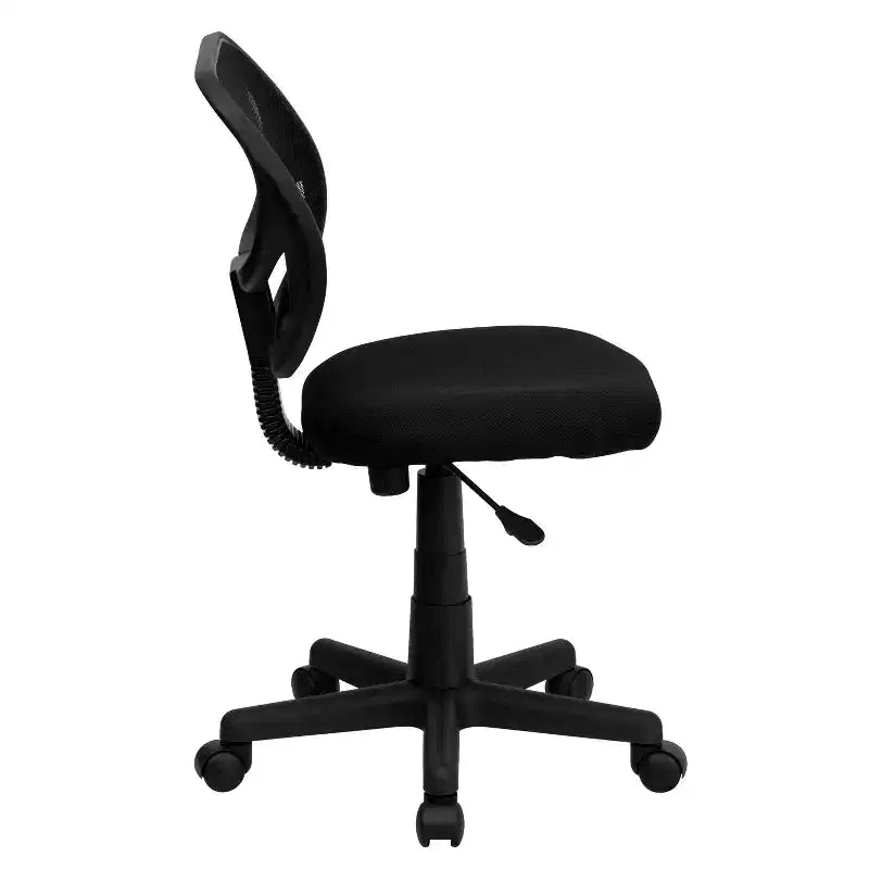 Chaise de bureau à dossier carré incurvé en maille pivotante à hauteur mi-dossier